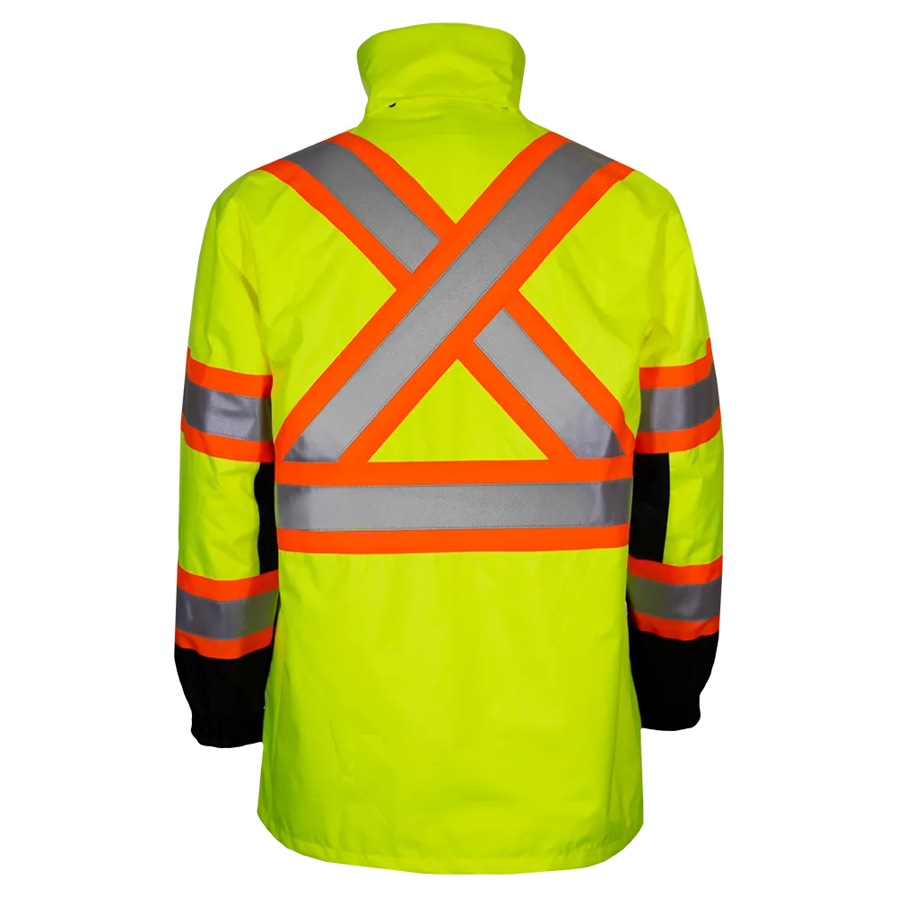 Safety X-Back DOT Jacket HiVis Parka Breathable Waterproof Hooded