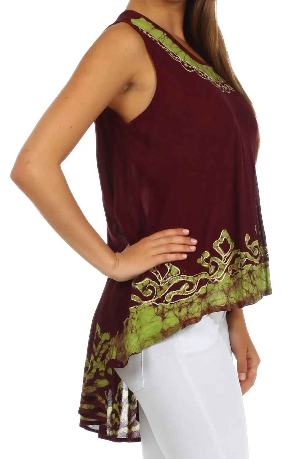 Sakkas Wild Raven Batik Hi Lo Blouse / Tunic