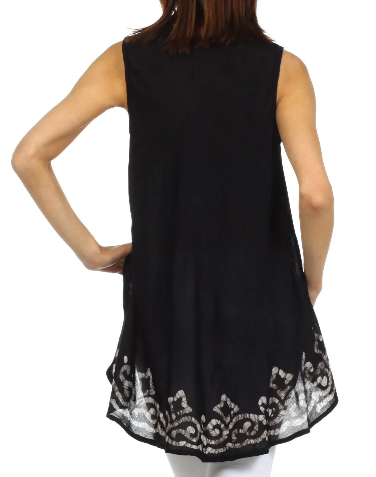 Sakkas Wild Raven Batik Hi Lo Blouse / Tunic