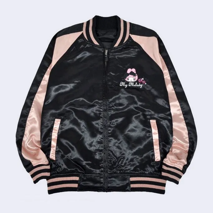 Sanrio - My Melody Sukajan Bomber Jacket (Black)