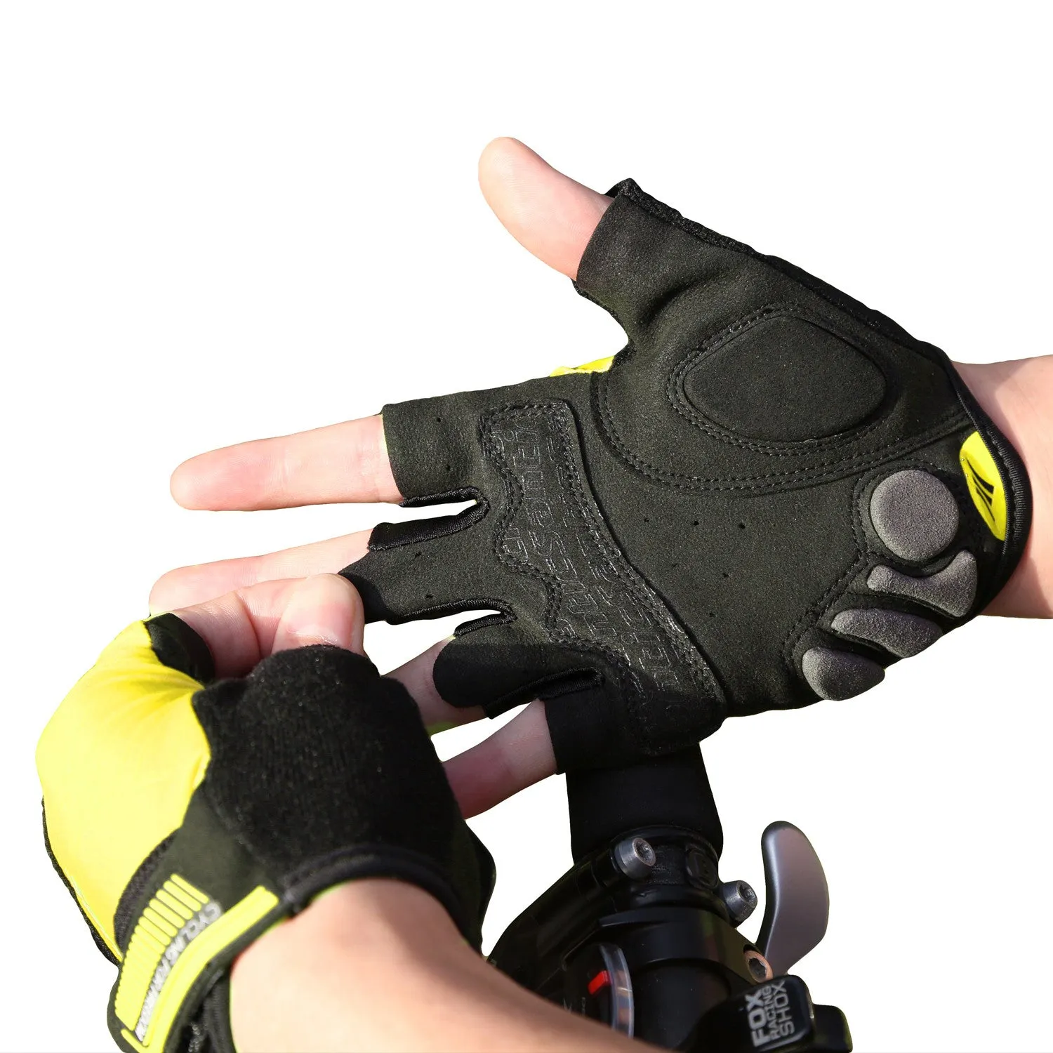 Santic Java Men Cycling Gloves Half Finger – Yellow