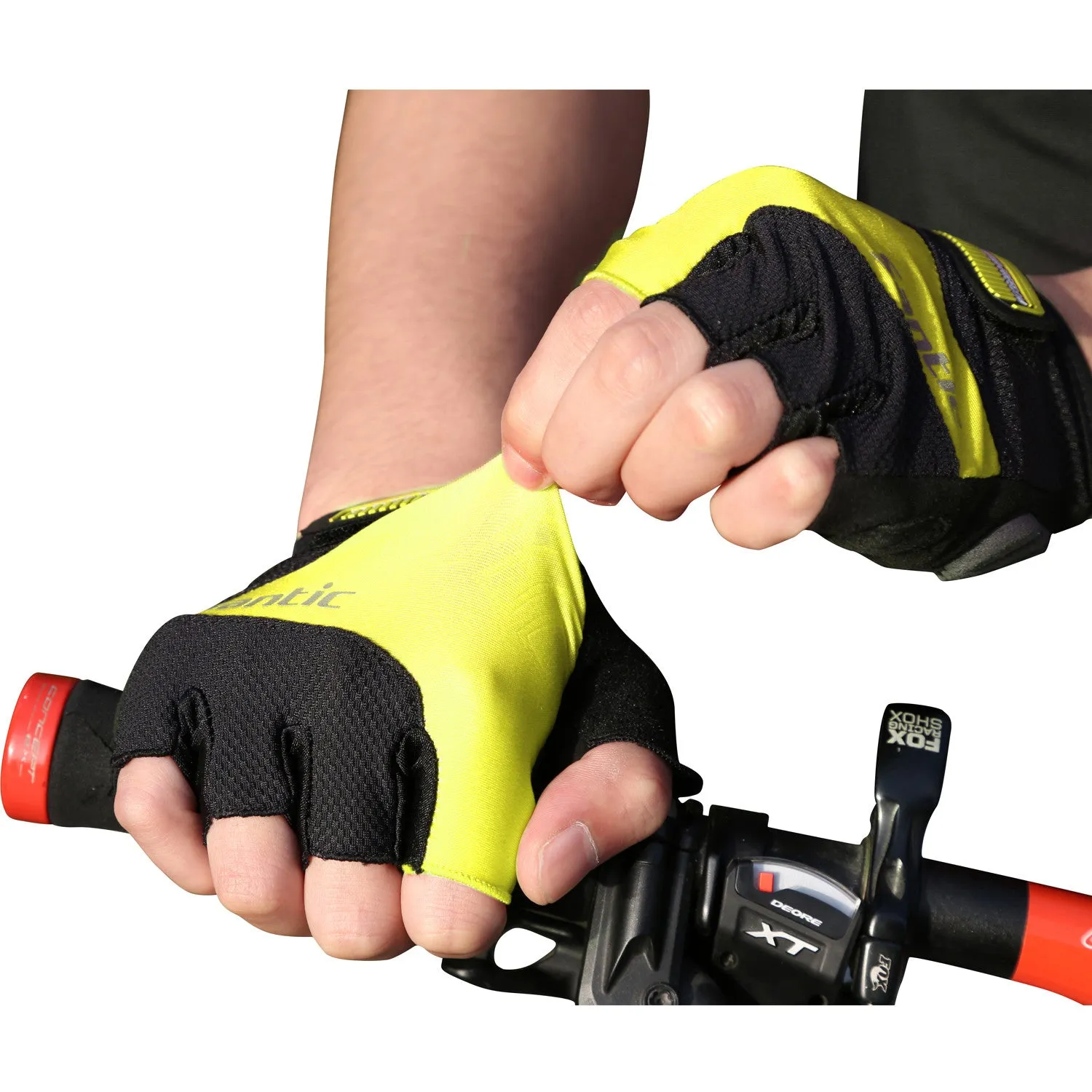 Santic Java Men Cycling Gloves Half Finger – Yellow