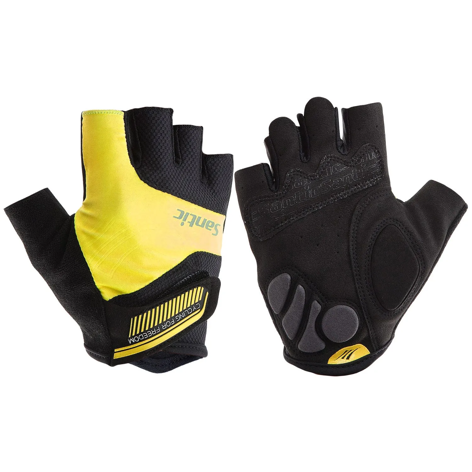 Santic Java Men Cycling Gloves Half Finger – Yellow