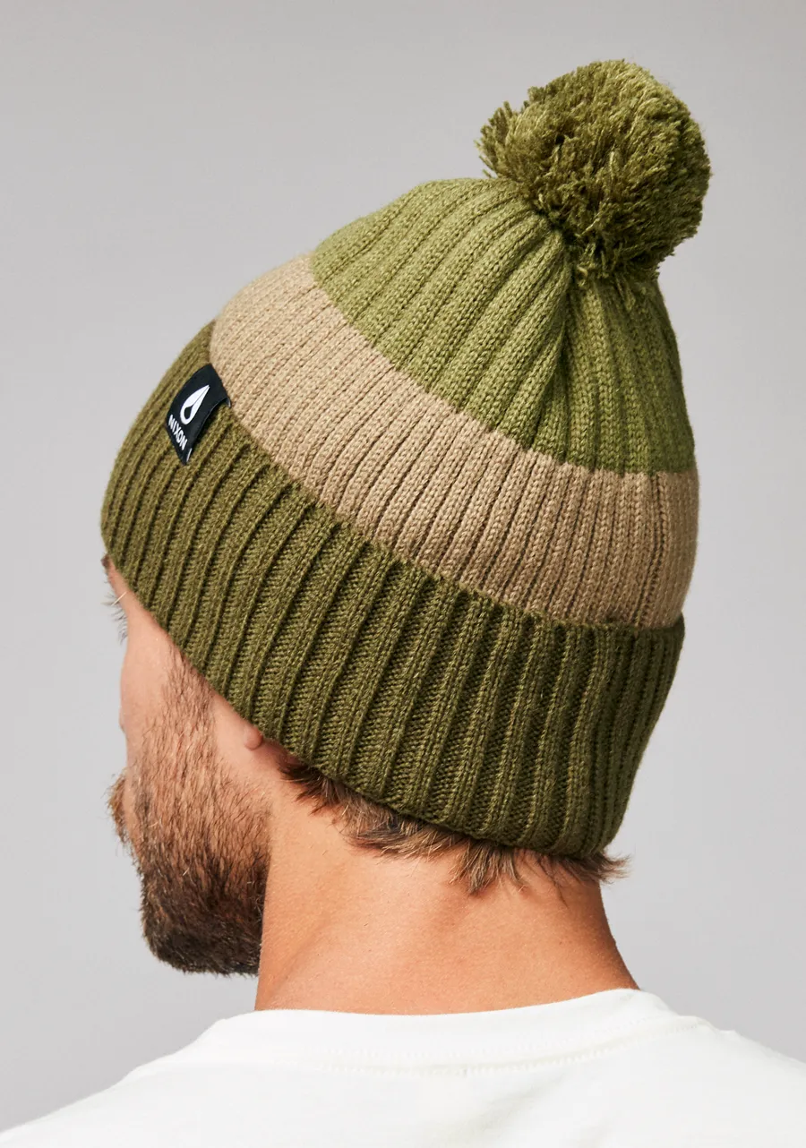 Schrader Pom Beanie - Olive / Multi