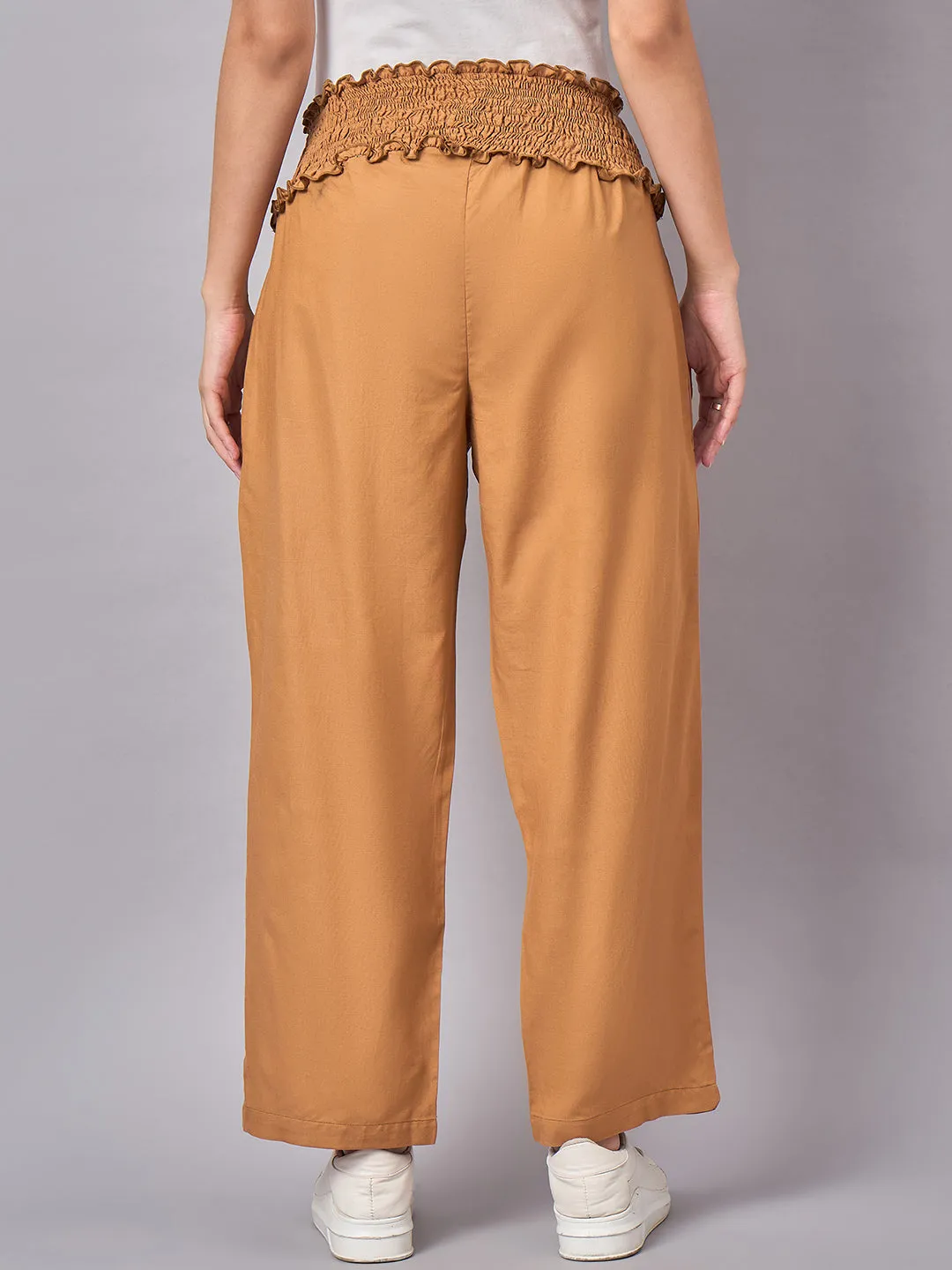 Solid Brown Color Maternity Pants