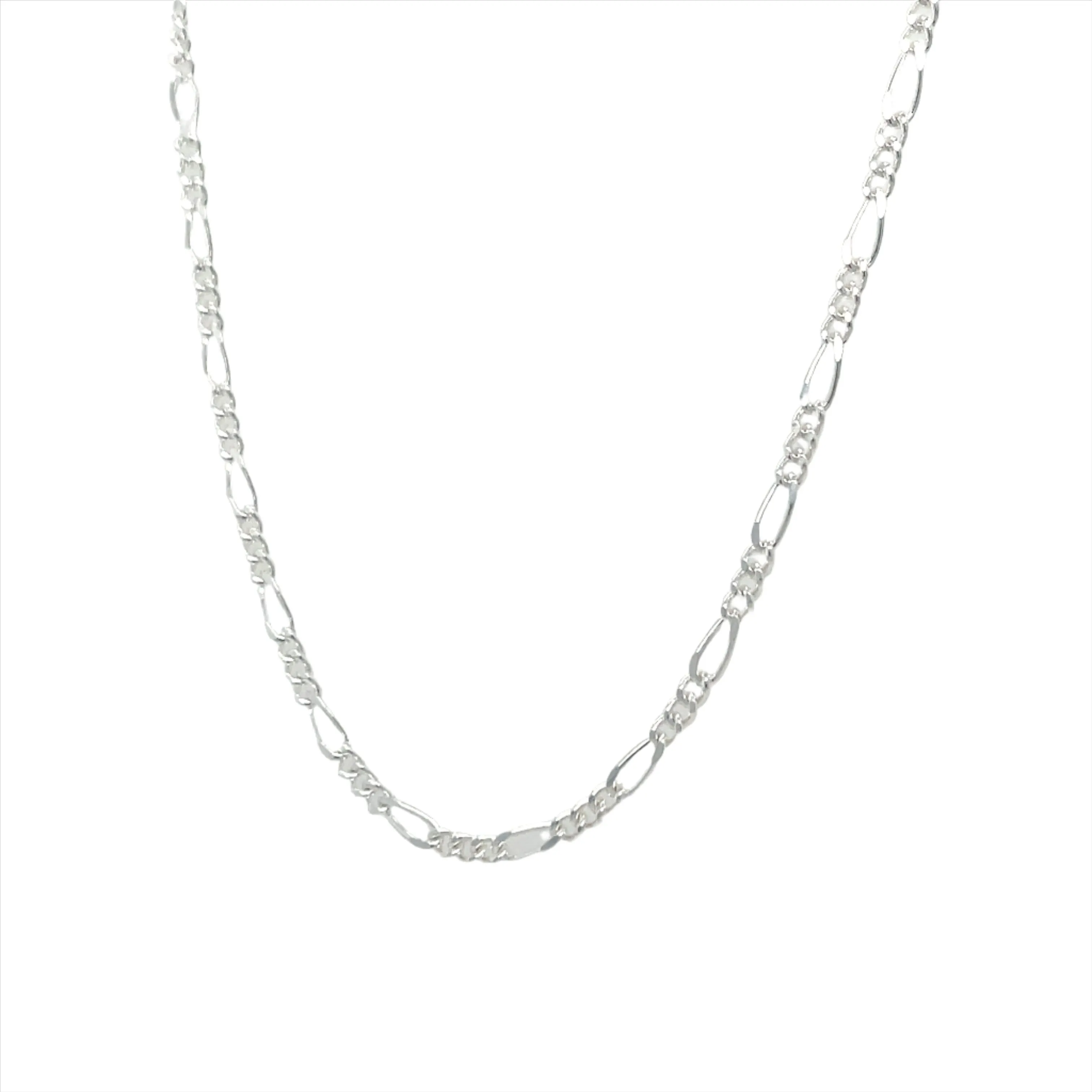 Sterling Silver Figaro Link Chain Necklace