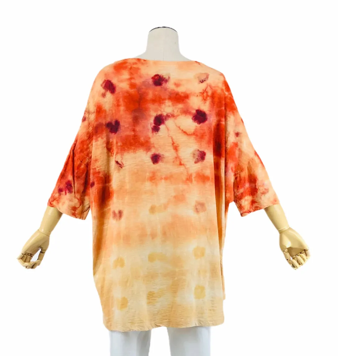 Sunset Burst Hand Dyed Tunic Top | Size M