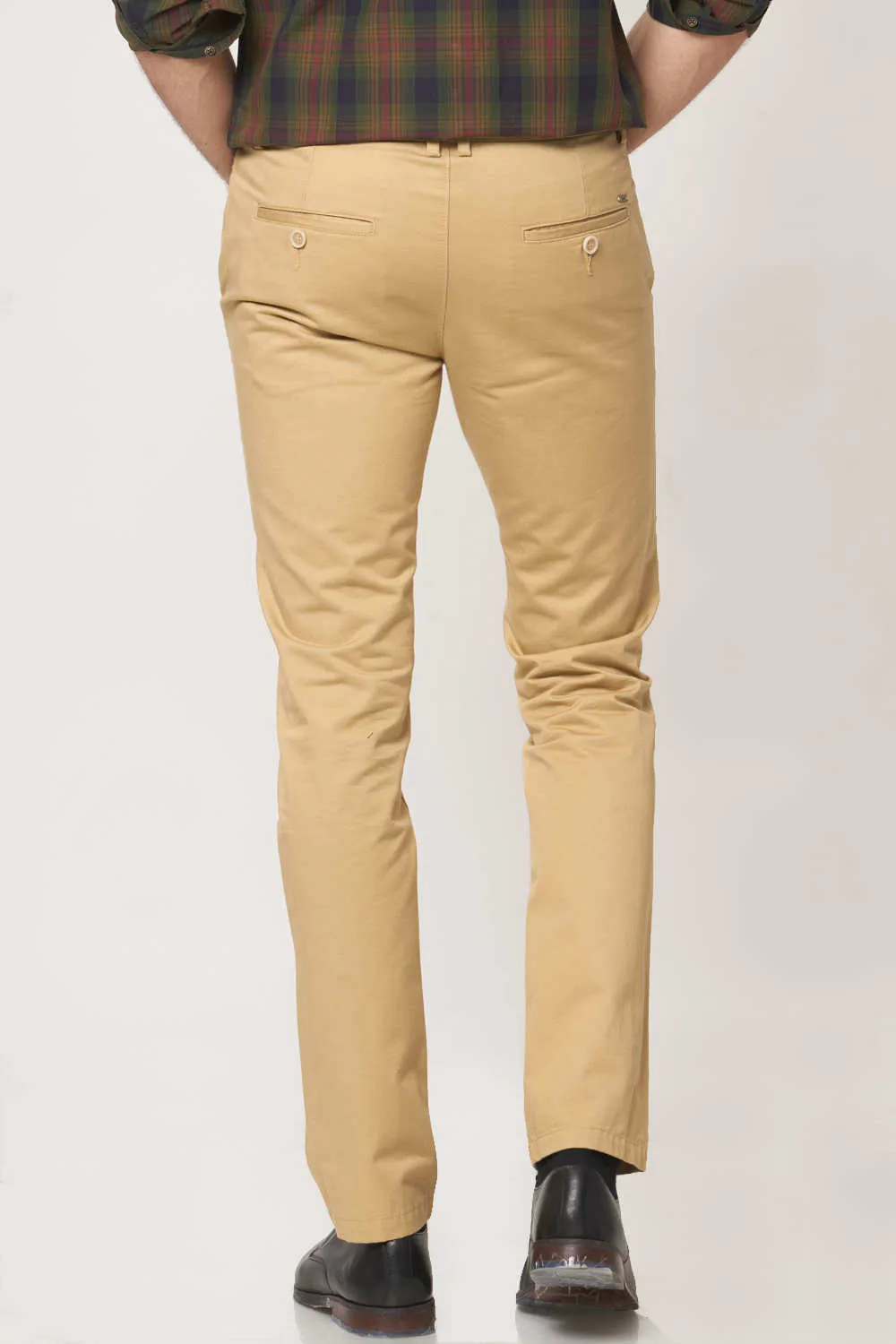 Tapered Fit Cotton Trouser