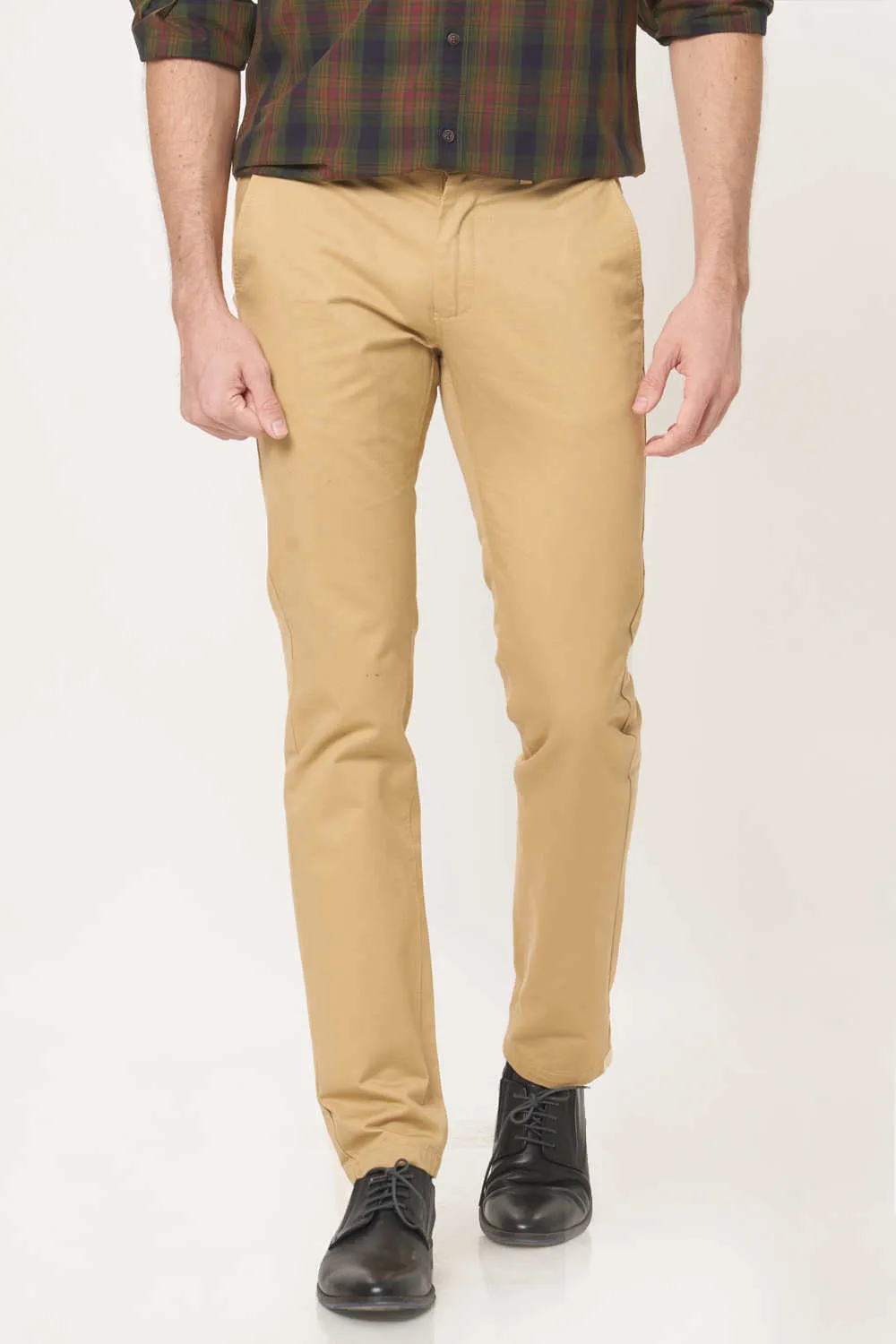 Tapered Fit Cotton Trouser