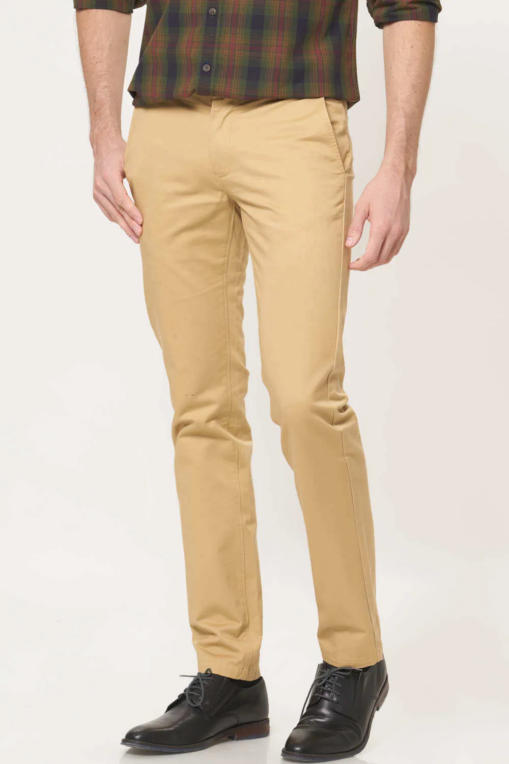 Tapered Fit Cotton Trouser