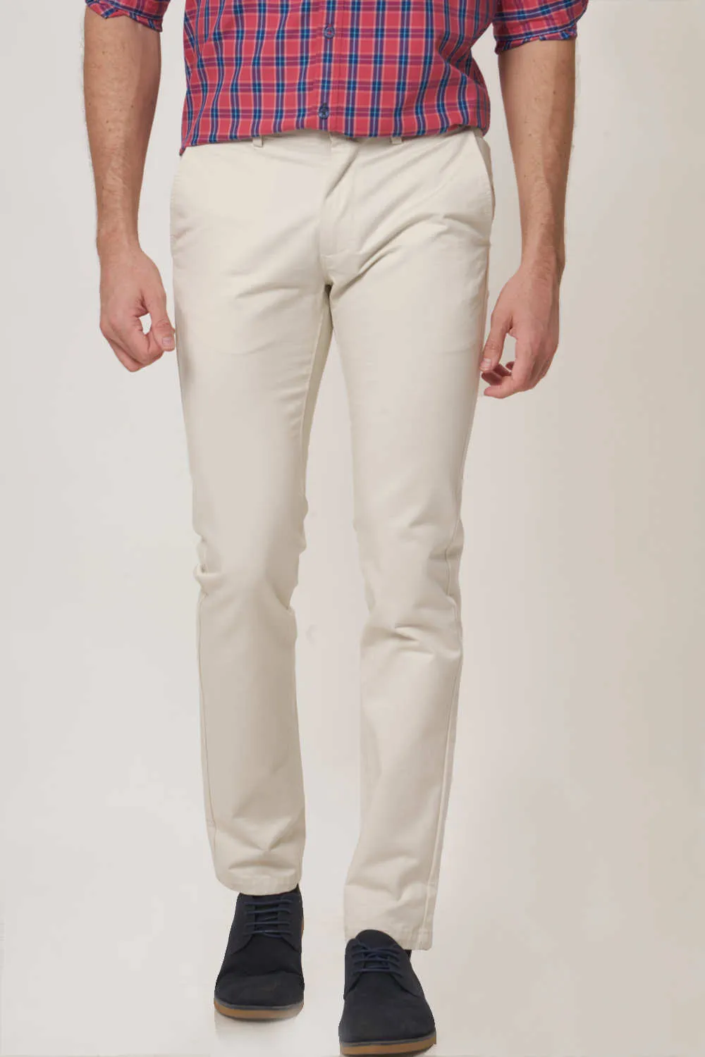 Tapered Fit Cotton Trouser