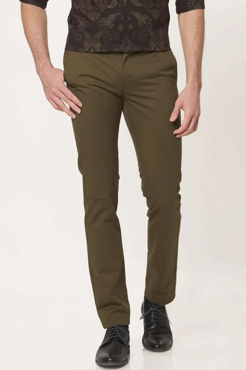 Tapered Fit Cotton Trouser