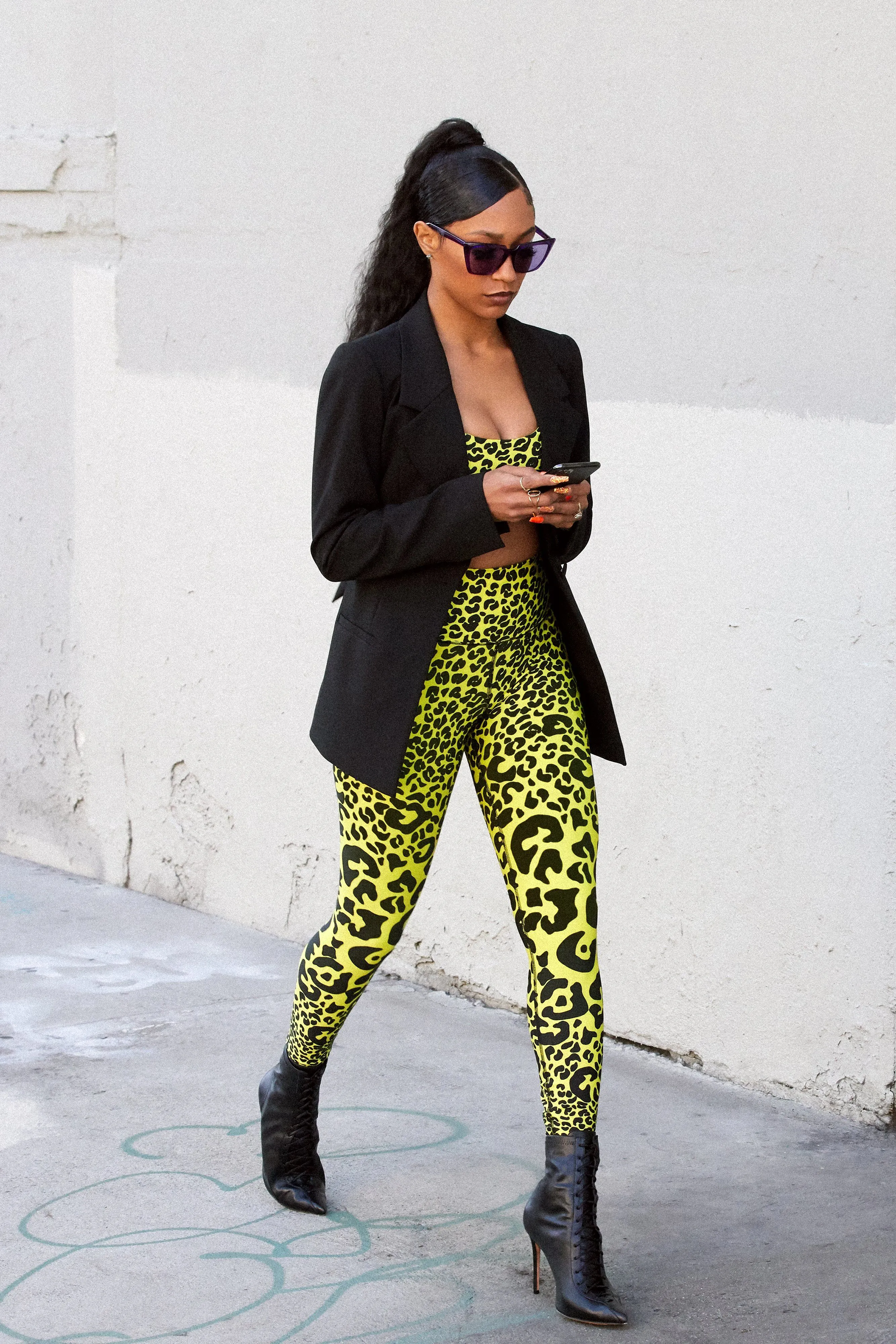 THE CORE STRENGTH LEGGING| SUN BEAM LEOPARD001