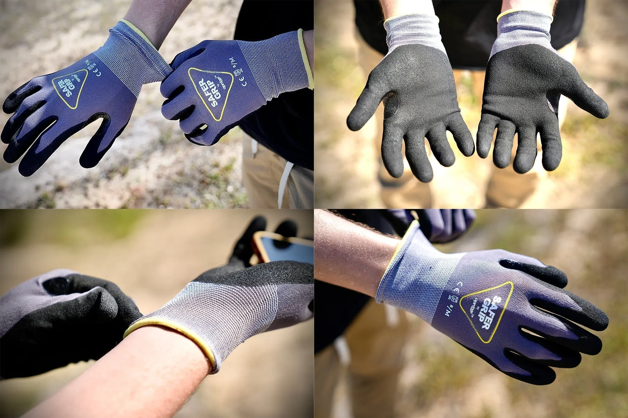 Truck Driver Gloves - Nitrile Coated Gloves with Touchscreen - Safer Grip by OPNBAR™ (2-Pack)