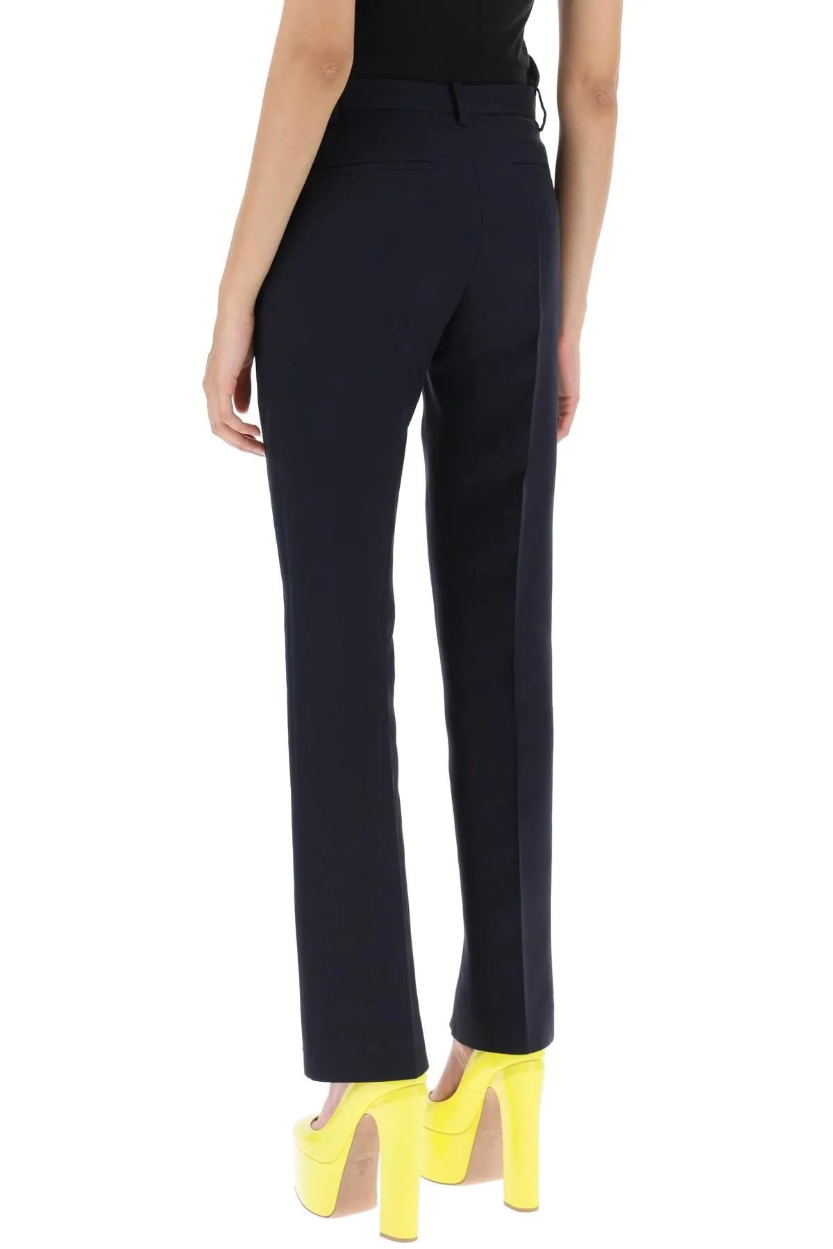 Valentino garavani slim pants in crepe couture