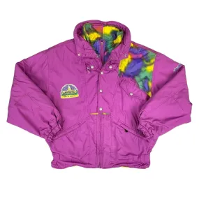 Vintage 80s 90s Purple Ellesse Snow Superstars Oversized Puffa Ski Jacket L XL