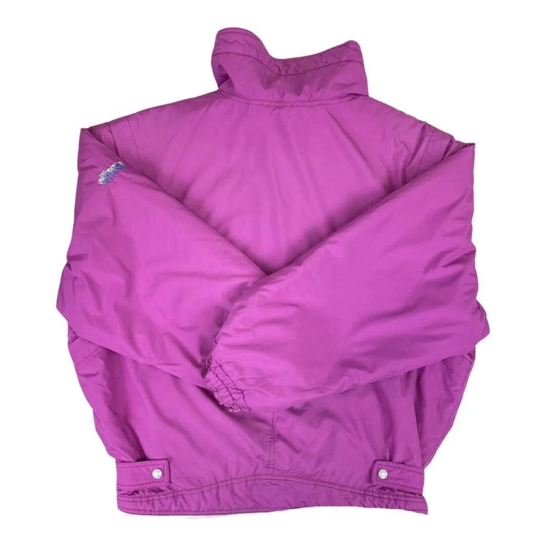 Vintage 80s 90s Purple Ellesse Snow Superstars Oversized Puffa Ski Jacket L XL