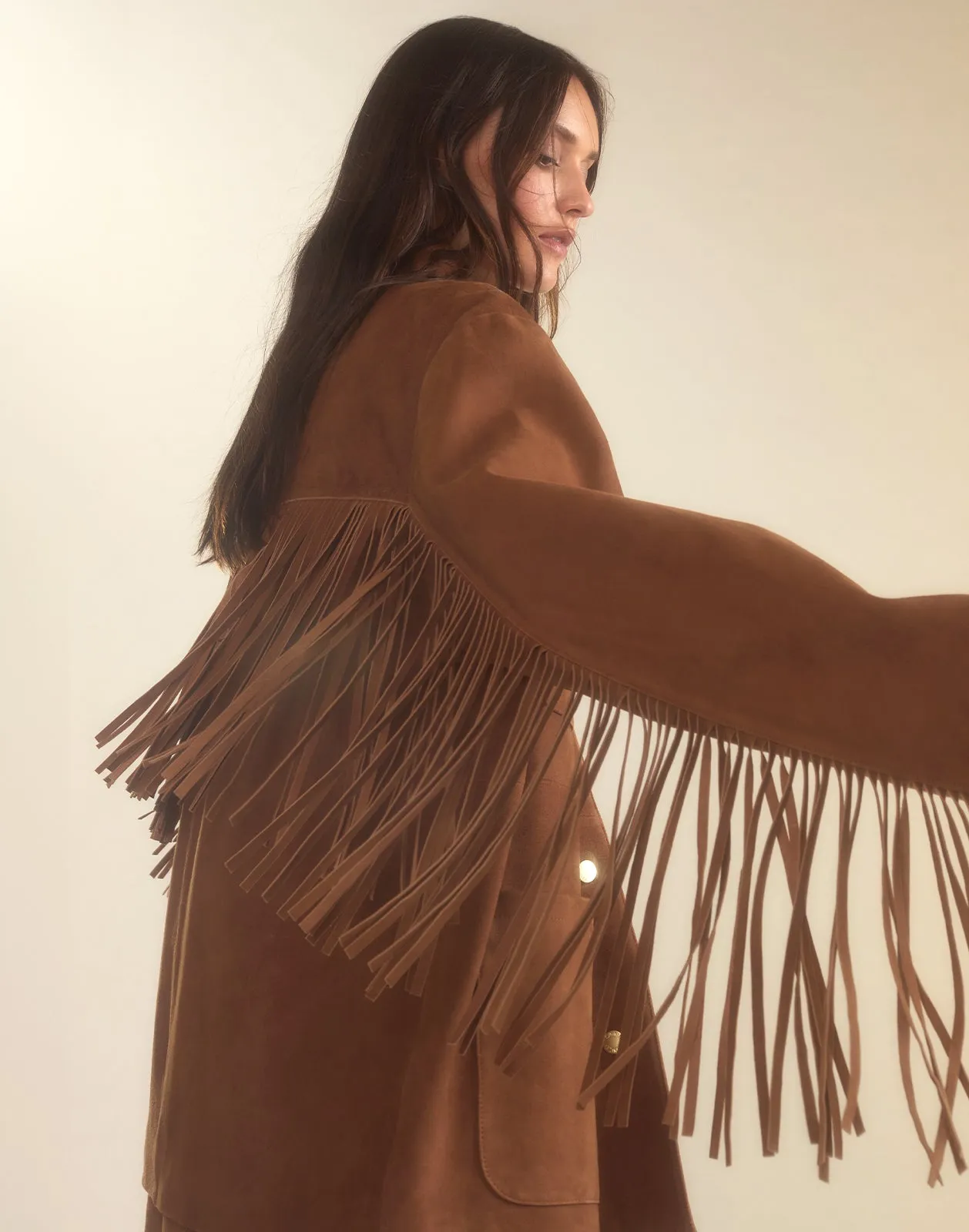 Westward Fringe Suede Jacket