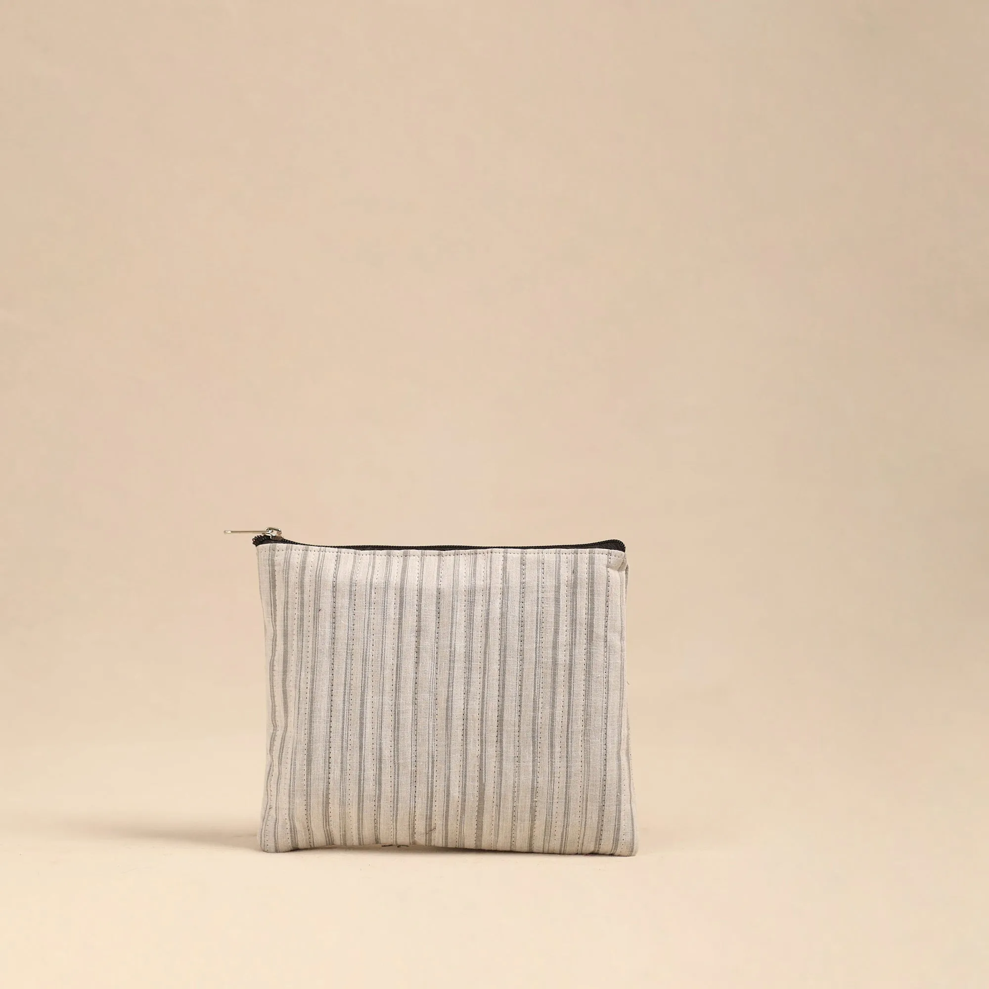 White - Handmade Cotton Utility Pouches (Set of 3) 18