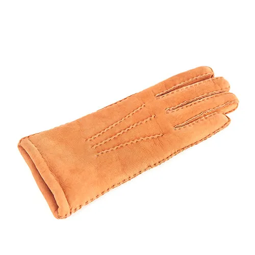 woman's curly lambskin gloves