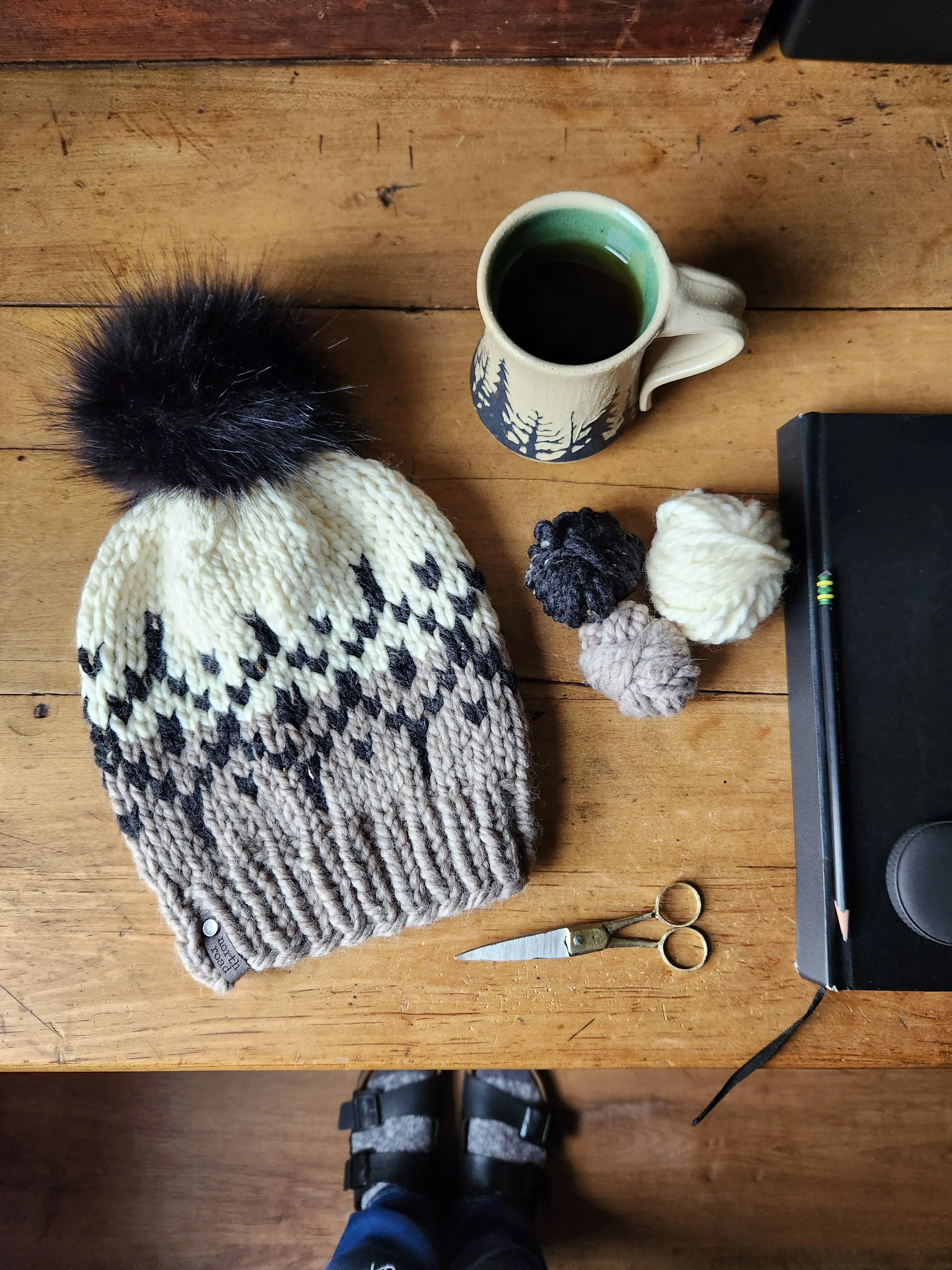 Wool Blend Pom Hat and Cowl Set