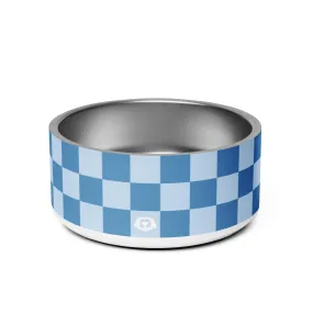 WUFORIA Checker Ocean Blue 32oz Dog Bowl